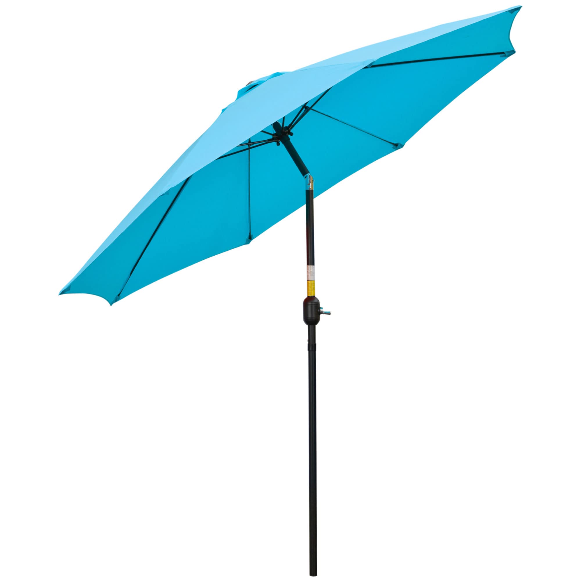 Blue Outsunny 2.6M Patio Umbrella Outdoor Sunshade Canopy W/ Tilt And Crank