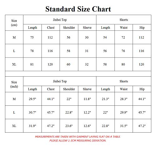 Hongh Men's Kimono Robe Summer Soft Shorts Nightgown Pajamas Short Sleeve Bathrobes Pockets Japanese Traditional Jinbei Outfit (20-10# Black, Xl) #TOP1