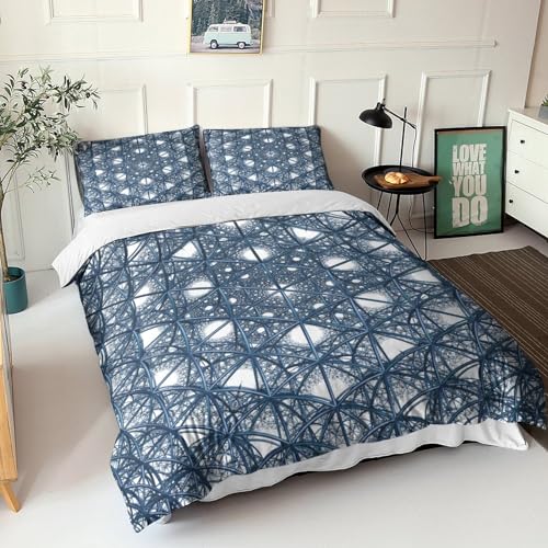 Parure de lit Honeycomb drap housse couette 3D imprimé pour lit 1 2 personnes