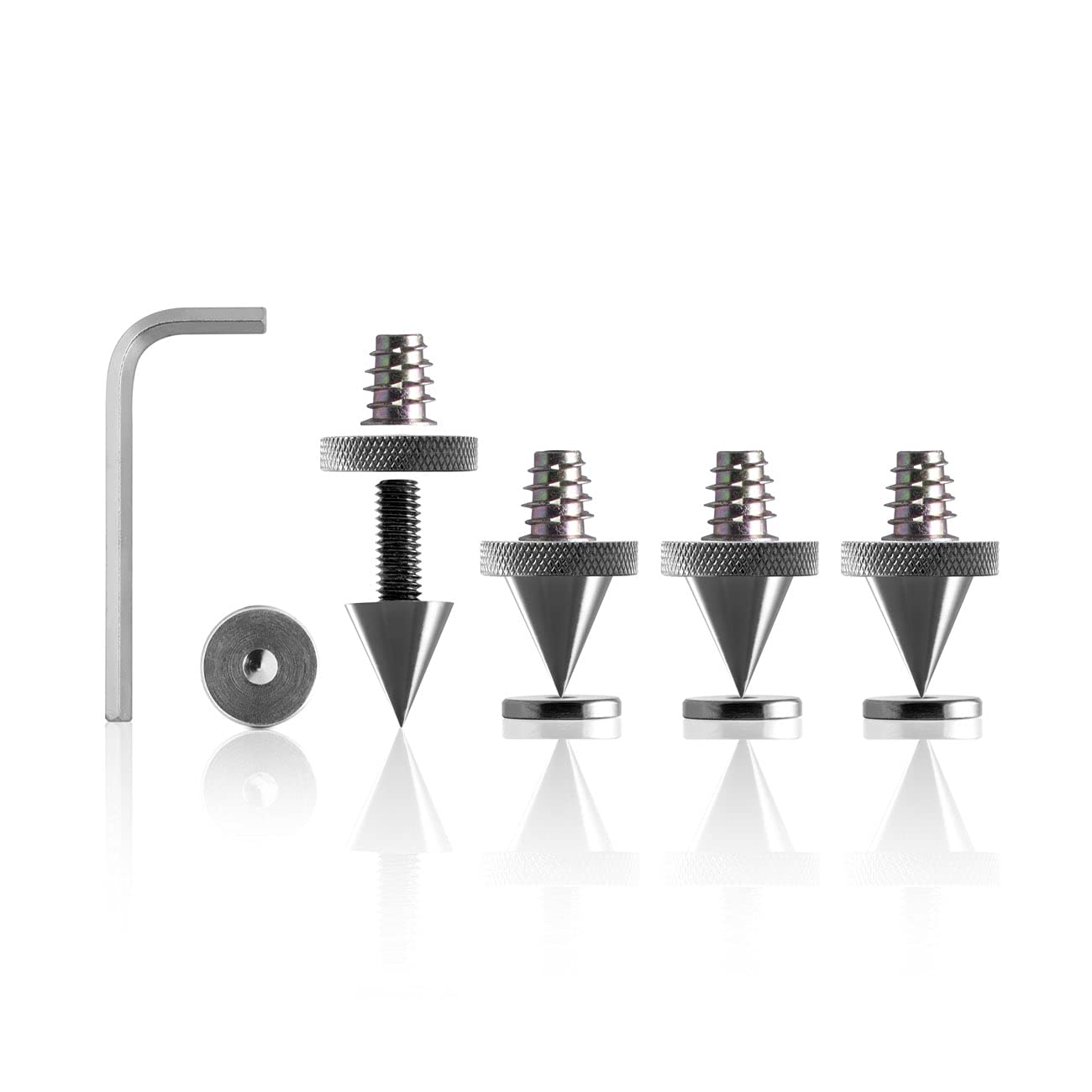 Teufel 2.0 Stereo-Kabel-Set Performance - Kupfer Lautsprecherkabel, 8 hochwertige Spikes, 2 Paar Bananenstecker