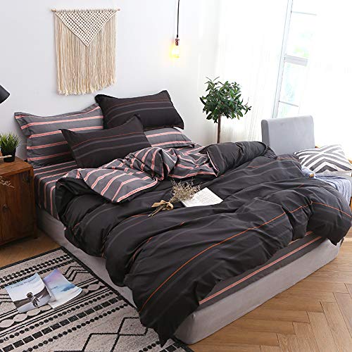 Ensemble de literie 150x200cm YANKE drap housse de couette microfibre