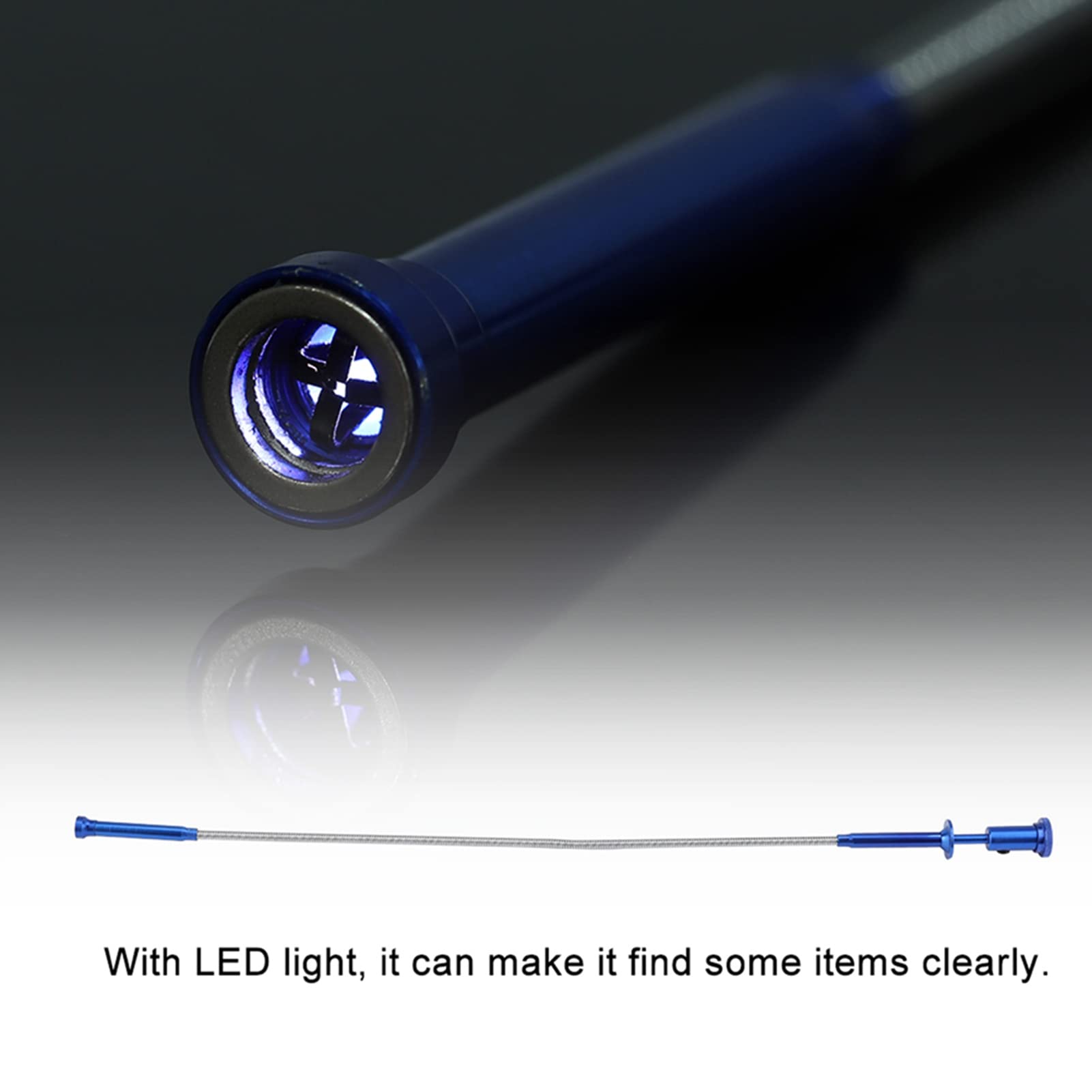 Slim Body Alloy Magnetyczne Narzędzie Pazurowe, LED LED Universal Saft Pickup Zestaw do Zbierania Metalu, Pobierania, Zbierania Przedmiotów