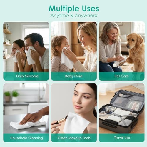 SDIW Face Towels XL, Ultra Soft Disposable Facial Towel for Sensitive Skin — view 6