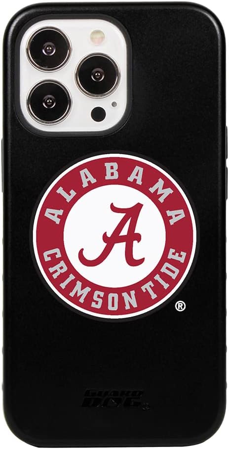 Guard Dog Case Compatible with iPhone 14 Pro - Military Grade - Rugged Two Piece Protection - Collegiate Licensed - Alabama Crimson Tide - by Paulson Designs
