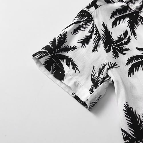 Image of KISBINI Toddler Boys Summer Clothes Set Hawaiian Cotton T-Shirt and Shorts Set Dinosaur Sharks Clothing Set