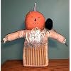 PrimitiveCountry Handmade Large Pumpkin wCrow FallHalloween 12 for Figurines Table Centerpieces Halloween Decor