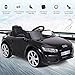 HONEY JOY Ride On Car, 12V Licensed Audi TT RS, Battery Powered Motorized Vehicle w/2.4G Remote Control, LED Lights, Horn, High/Low Speed, 4 Wheel Electric Car for Kids, Gift for Boys Girls(Black)