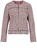  Gerry Weber Damen Kurzblazer mit Strukturkaro Langarm Blazer Langarm gefüttert Gemustert Schwarz/Rot/Orange Gemustert 40