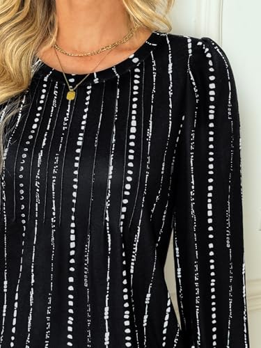 Image of AUTOMET Womens Long Sleeve Shirts Fall Blouses Tops Business Casual Outfits