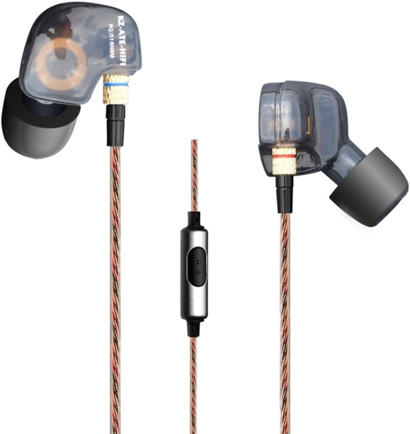 XWN Super Bass in Ear Music Earphone with Mic Dj Headphone Hifi Stereo Earplug Noise Isolating Sport Earphone Monitor Headset (ATE)