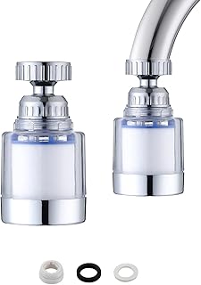 360-Degree Rotating Faucet Filter Sink Water Faucet Filter Water Purifier Faucet Filter Purifier for Kitchen and Bathroom,Removes Heavy Metals and Hard Water(Blue)