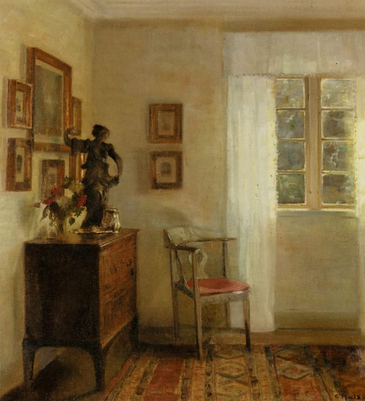 Cuadro de lienzo de Carl Vilhelm Holsoe para decorar paredes de dormitorios elegantes 1