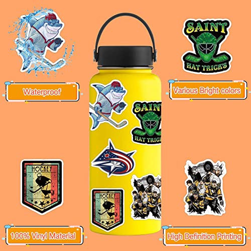 Hockey Stickers 100PCS Hockey Gifts,Hockey Accessories Stickers,Hockey Gifts for Boys,Hockey Water Bottle Helmet Stickers,Ice Hockey Stickers for Teens(Hockey Stickers) - Thumbnail 4