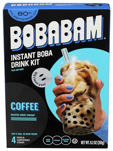 BOBABAM Coffee Instant Boba Drink Kit- 4 pack