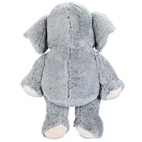IKASA Großer Elefant Stofftier Riesenelefant Plüschtiere für Kinder (Grau, 100cm)