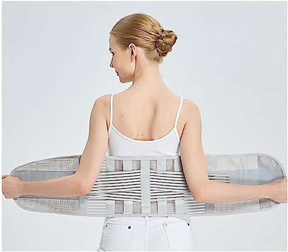 Nuova Cintura di Supporto per la Schiena per alleviare Il Dolore Lombare, Cintura di Supporto Lombare Leggera, Traspirante ed Elastica per Palestra e Lavoro da Donna e Uomo.