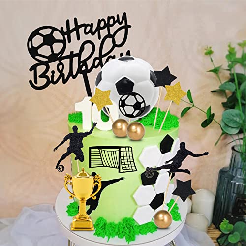 Lukinuo 29Pcs Soccer Cake Topper Soccer Ball Player Cake Decorations Soccer Figurine Soccer Birthday Cake Decoration For Men Boy Soccer Sport Theme Birthday Party Suppplies #TOP4