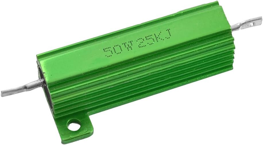 FORLUZ 50W 25K Ohm 5 Chassis Mounted Aluminum Case Wirewound Resistor (50W 25K Ohm 5 Chassis