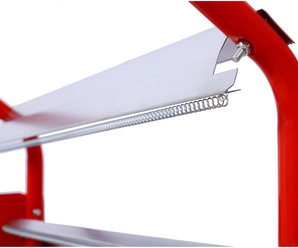 Heavy-Duty 18″ Mobile Multi-Roll Masking Paper Dispenser with Storage Trays & Tape Rollers – Auto Body, Paint Shop & DIY Workshop Solution (Red + Steel)