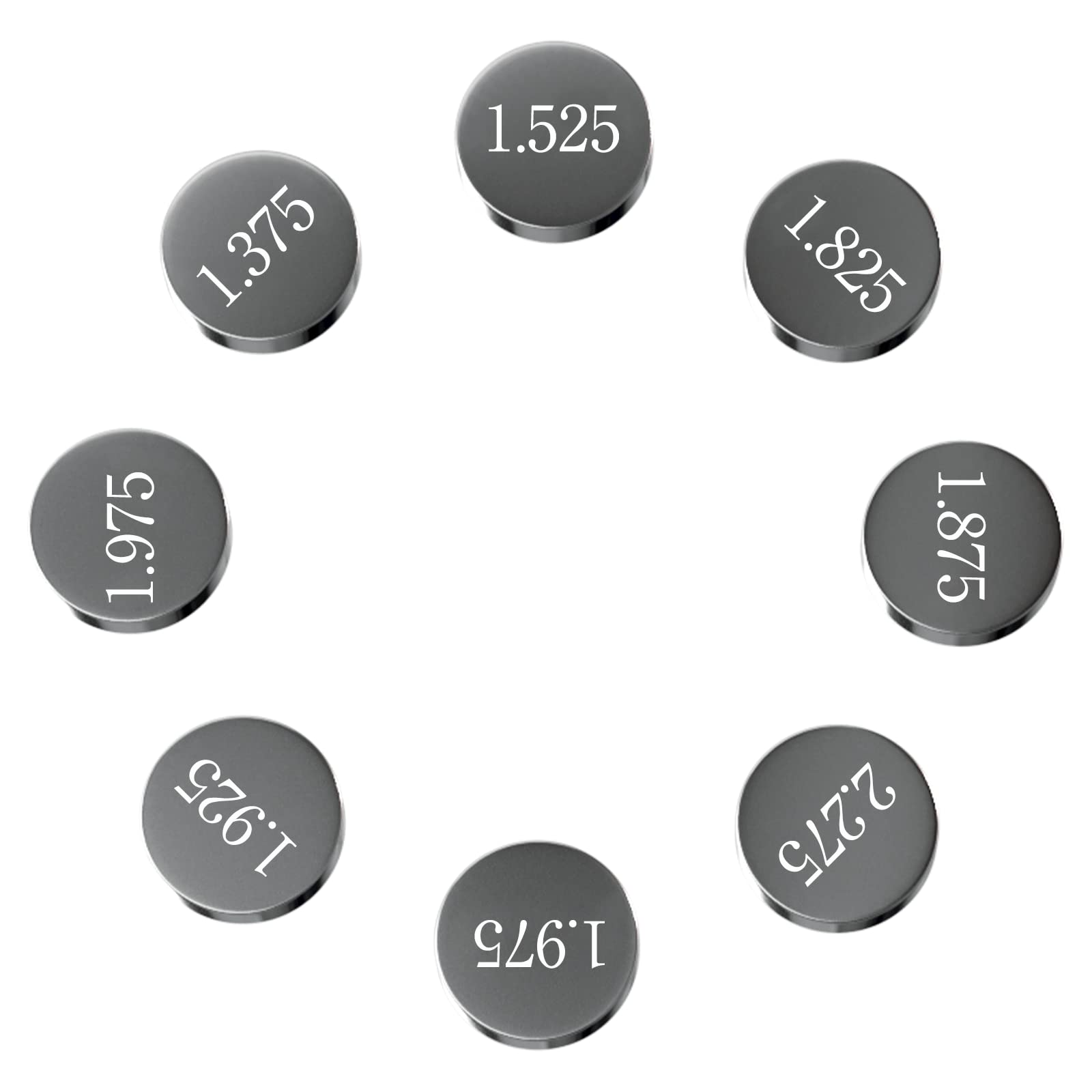 Road Passion 7.48mm Válvulas Cuña Kit 1.225mm-3.475mm Incremento 0.05mm para Suzuki GSX650F 2009 GSX-R600 1992-1993 1997-2009 GSX-R750 1993-2008 GSX-R1000 2001-2009 GSX-R1100 1993-1998