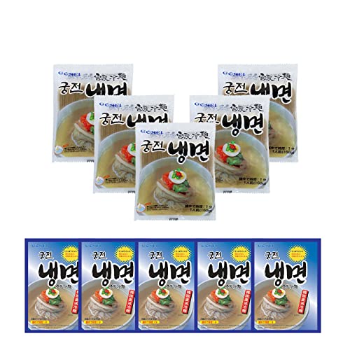 韓国 宮殿 冷麺 5食セット 麺160g 5 袋+ 水 冷麺 スープ 5 袋 韓国 冷麺 韓国 れいめん 業務用 冷麺