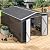 Polar Aurora 10 x 14 FT Outdoor Storage Shed, Metal Garden Shed with with Updated Frame Structure, Tool Sheds for Backyard Garden Patio Lawn Black