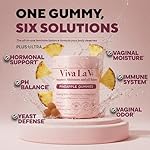8-in-1 Slippery Elm Vaginal Probiotic Gummies for Women - Intimate Moisture, Balanced pH, Healthy Odor, Yeast Balance & Flora Support + Vitamin C - Tasty Pineapple (60 Count) - Image 2