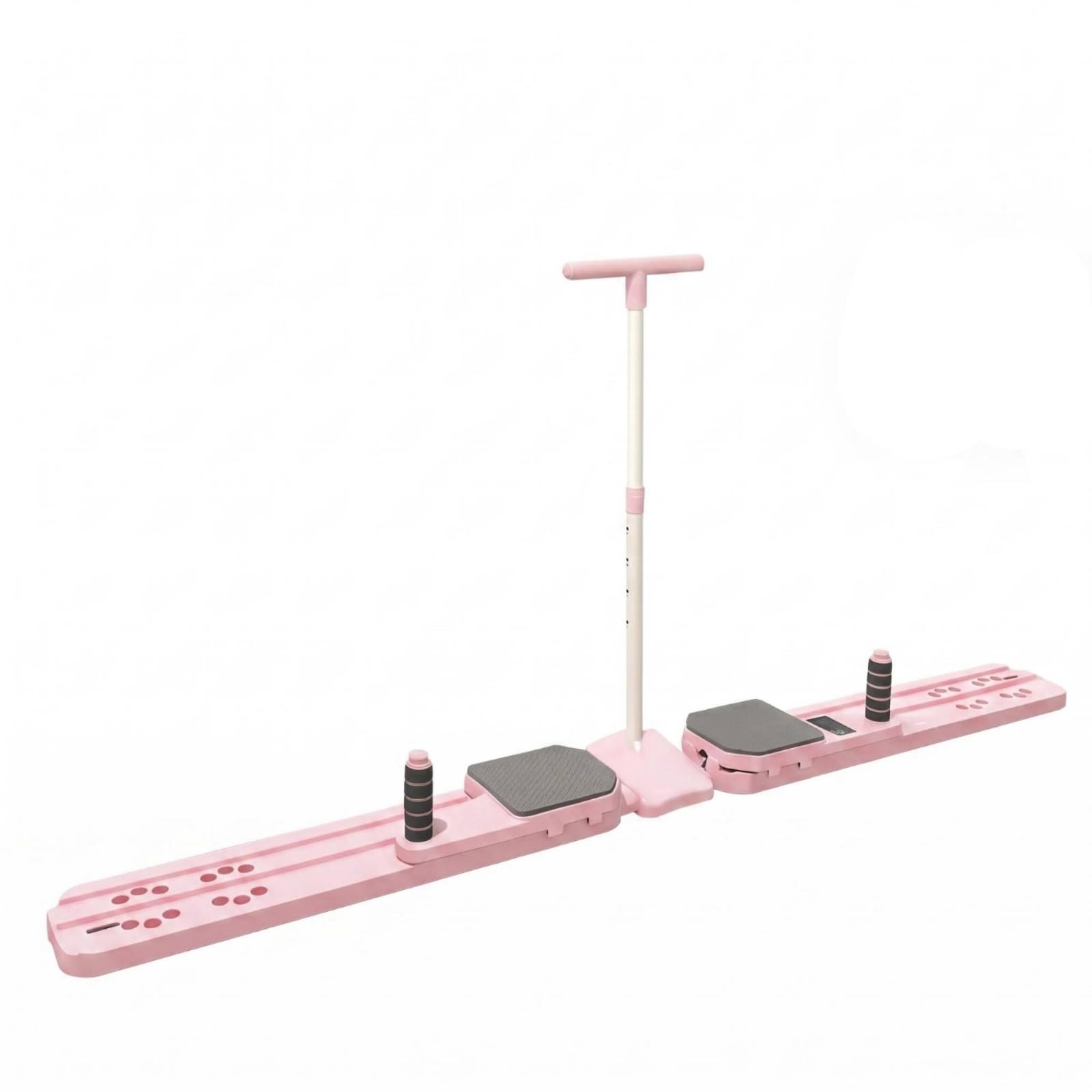 Automatic Rebound Ab Board Non-Slip Foot Pads Split Ab Roller Board Resistance Bands Home Abs Instructor, Pink, Gen 2 Handrail | Ski Machines | Cardio Equipment | Fitness Running & Yoga-image-23