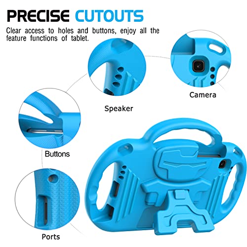 Avawo Kids Case For Samsung Galaxy Tab A7 Lite 8.7 Inch 2021, Galaxy Tab A7 Lite Case, With Strap, Shockproof Lightweight Handle Stand Case For Samsung Tab A7 Lite 8.7 2021(Sm-T220/T225/T227), Blue #TOP5