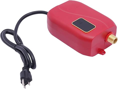Tankless Water Heater Electric 110V, 3000W Instant Under Sink Water Heater, LED Display Red