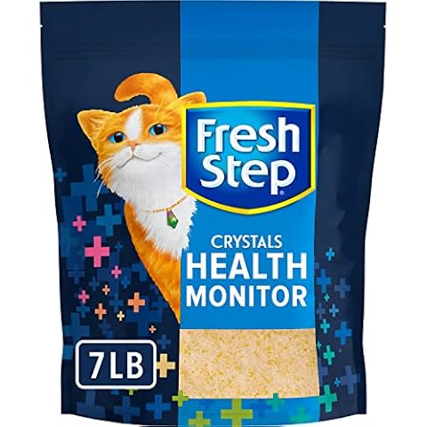 Fresh Step Crystals Health Monitoring Cat Litter, Color-Changing Litter Helps Detect Irregularities in Cat Urine, Controls Odor for 30 Days, 7 lb. Bag Cover