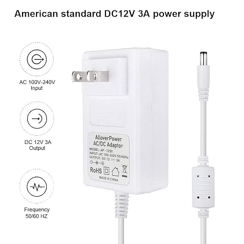 Miniatura 7 de Cable de alimentación 12V 3A para 4moms mamaRoo 2/4, para Rockaroo Baby Swing, para mamaroo 2015 asiento infantil Bouncer reemplazo adaptador de CA