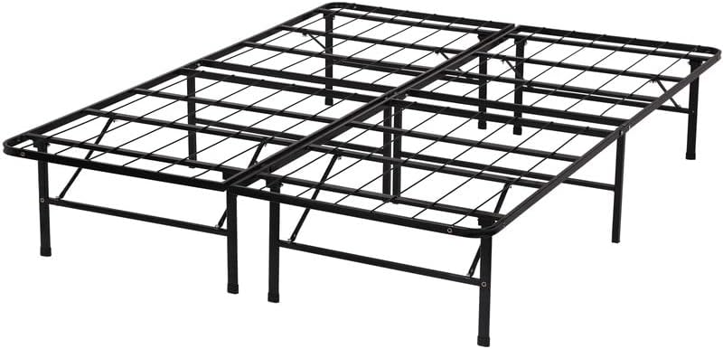 MGHH Marco de cama, plataforma de metal plegable, base de cama, base de colchón, repuesto de somier, listones de acero resistente, metal clásico