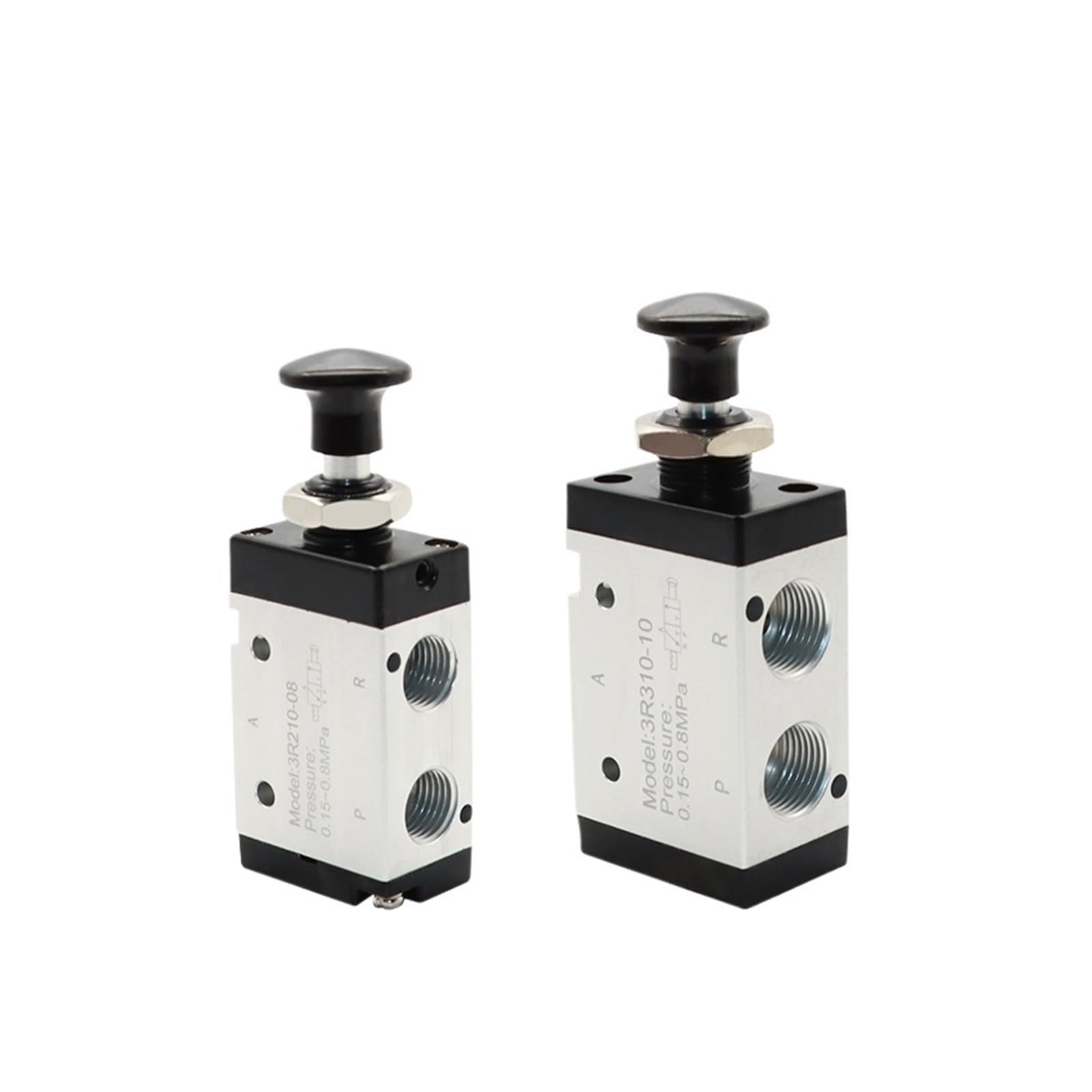 4R210-08 3R210-08 Valvola manuale a 2 vie 5 posizioni Push and Pull Interruttore pneumatico della valvola direzionale 4R310-10 3R310-10 (raccordo 4R310-10,6 mm)