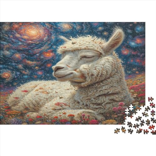 Ovejas Rompecabezas De Madera 1000 Piezas, 1000 Piezas Puzzle para Adultos Rompecabezas para Adultos Obras De Arte Rompecabezas Juego Familiar 1000pcs (75x50cm)