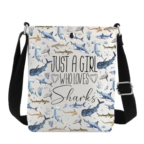 Sac à bandoulière requin MYSOMY - Just A Girl Who Loves Sharks