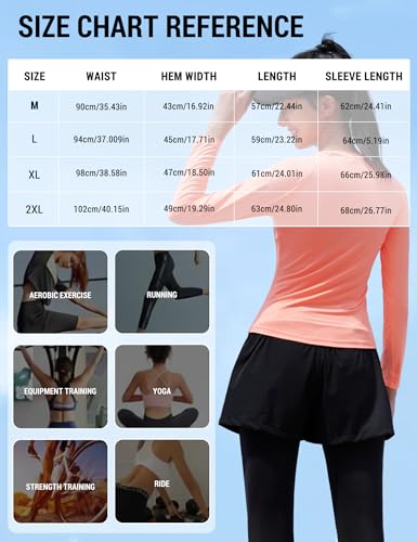 Image of Venzina Women's Long Sleeve Quick Dry T-Shirt UPF 50+ Sun Protection |Moisture Wicking, Stretchable, Lightweight Athletic Top for Yoga, Running, Dance, Gym & Casual Wear