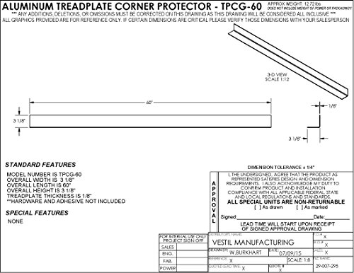 Image of Aluminum Treadplate Corner Guard 60