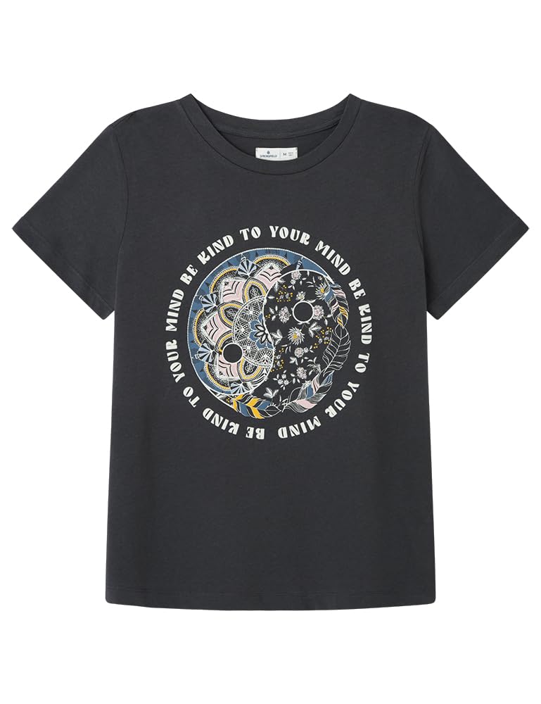 SPRINGFIELD Women's T-Shirt, Charcoal, S