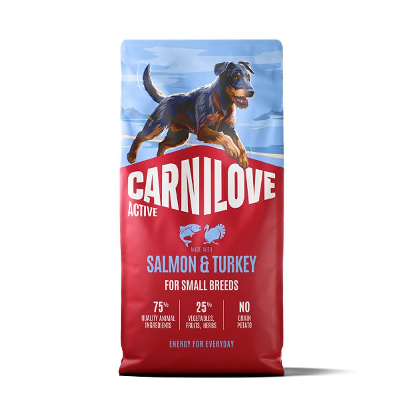 Carnilove Nourriture active pour chiens de petite race au saumon et à la dinde 4 kg