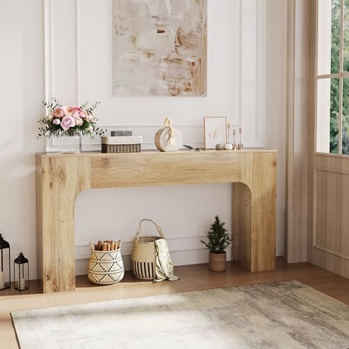 Table console de salon rustique longue et étroite 63 pouces - 6