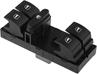 YAOPEI Elektromos Ablakemelő Kapcsoló 1K4959857B - Volkswagen VW Golf Jetta Polo Tiguan Kompatibilis, Vezető Oldali, Piros LED 2