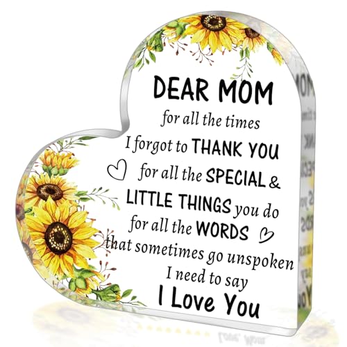 SUEHHYY Mothers Day Birthday Gifts for Mom from Daughter Son, to My Mom Acrylic...