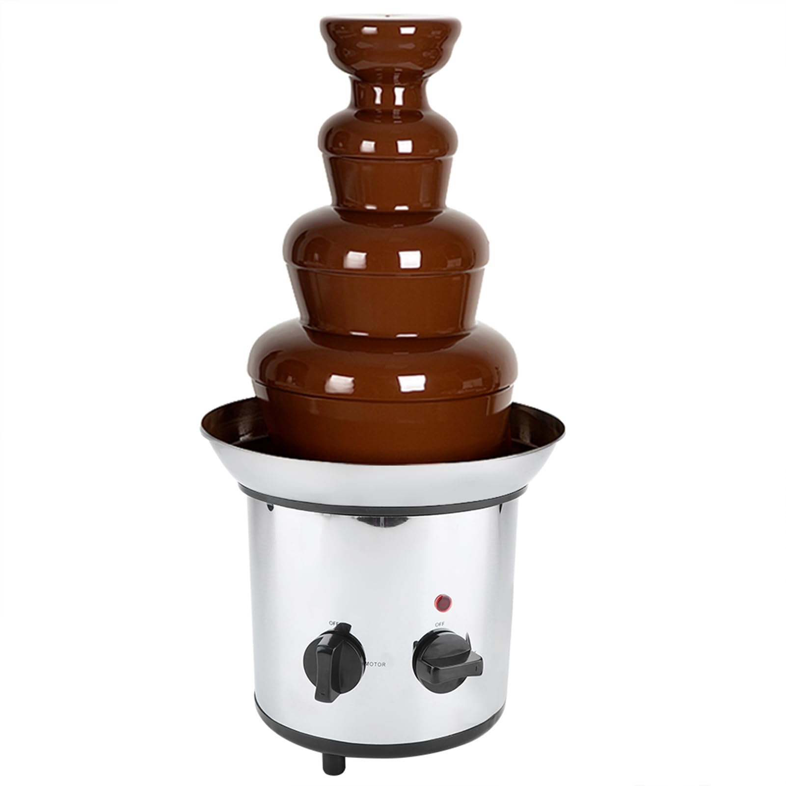 Chocolate Fountain Large, 4-Tier Hot Chocolate Maker Electric Melting Chocolate Machine with Hot Melting Pot Base Adjustable Temperature, for Children's Birthdays Weddings Parties