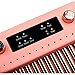 17 Key Electric Kalimba Thumb Piano Bluetooth Mbira Mahogany Body Built in Pickup Portable Finger Piano Instrument for Practice Recording Travel Acoustic Performance Gold