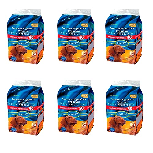 Kit 6 Tapetes Higiênicos Cães Chalesco C/50 Unidades