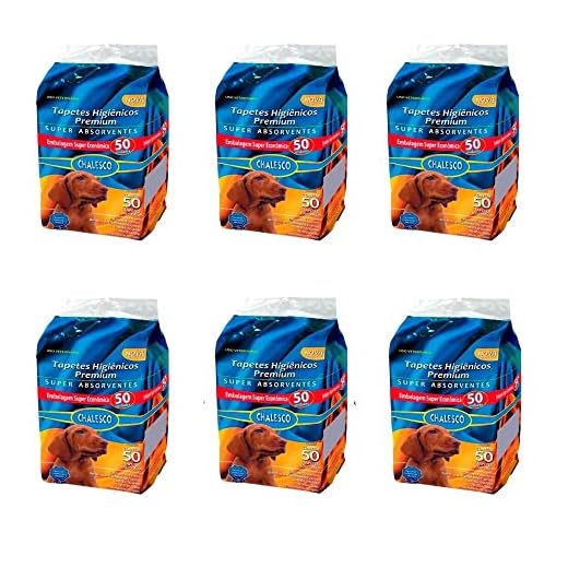 Kit 6 Tapetes Higiênicos Cães Chalesco C/50 Unidades