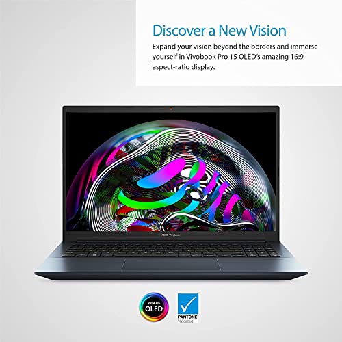 Asus 2022 Vivobook Pro 15 15.6" Fhd Oled Ultra Slim Gaming Laptop, Amd Ryzen 7 5800H, 16Gb Ram, 1Tb Pcie Ssd, Nvidia Geforce Rtx 3050, Backlit Keyboard, Win 11 Pro, Blue, 32Gb Snowbell Usb Card #TOP4