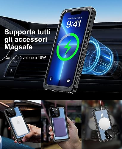 Beeasy Cover Magnetica per iPhone 13 Pro Max