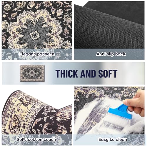 Image of Teenyyou 1 Pcs 26 inch x 18 inch Dryer Top Protector Mat, Washer and Dryer Topper, Non Slip Waterproof Machine Cover Dust Proof Quick Drying Topper Pad for Laundry and Kitchen (Retro Persian)